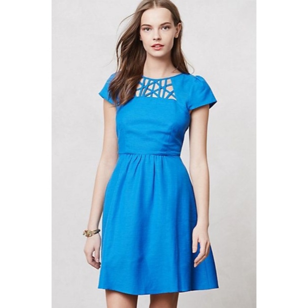 Anthropologie Maeve Blue Dress Size 10